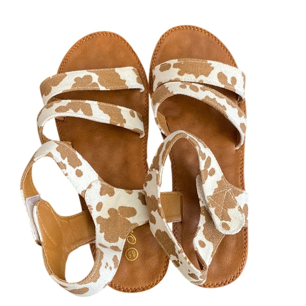 Mata Sandals , 8.5 Cow print NWT